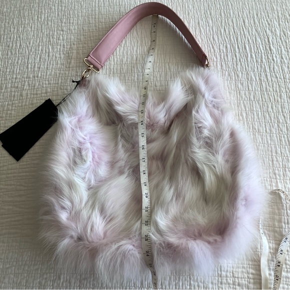 NWT Flo & Clo pink leather & fur shoulder bag - Picture 13 of 14